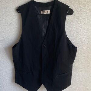 Black Vest slim men vest large suede